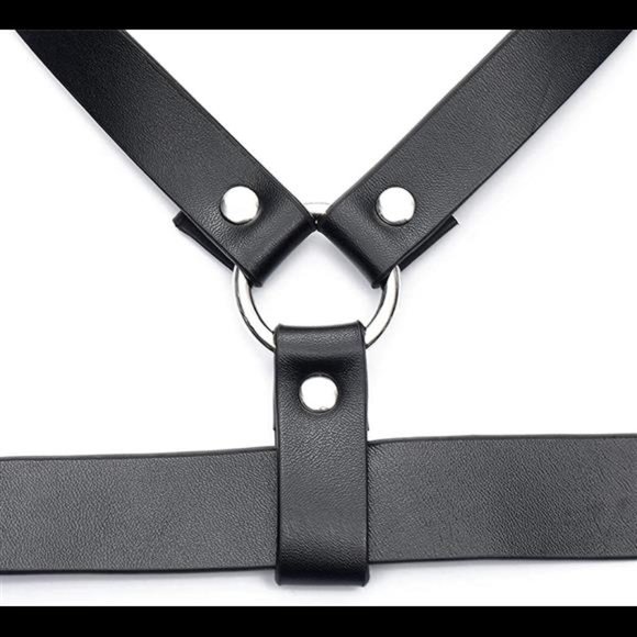 Bodiy Punk Body Harness Black Gothic Leather Waist Chest Strap Belt main image 4